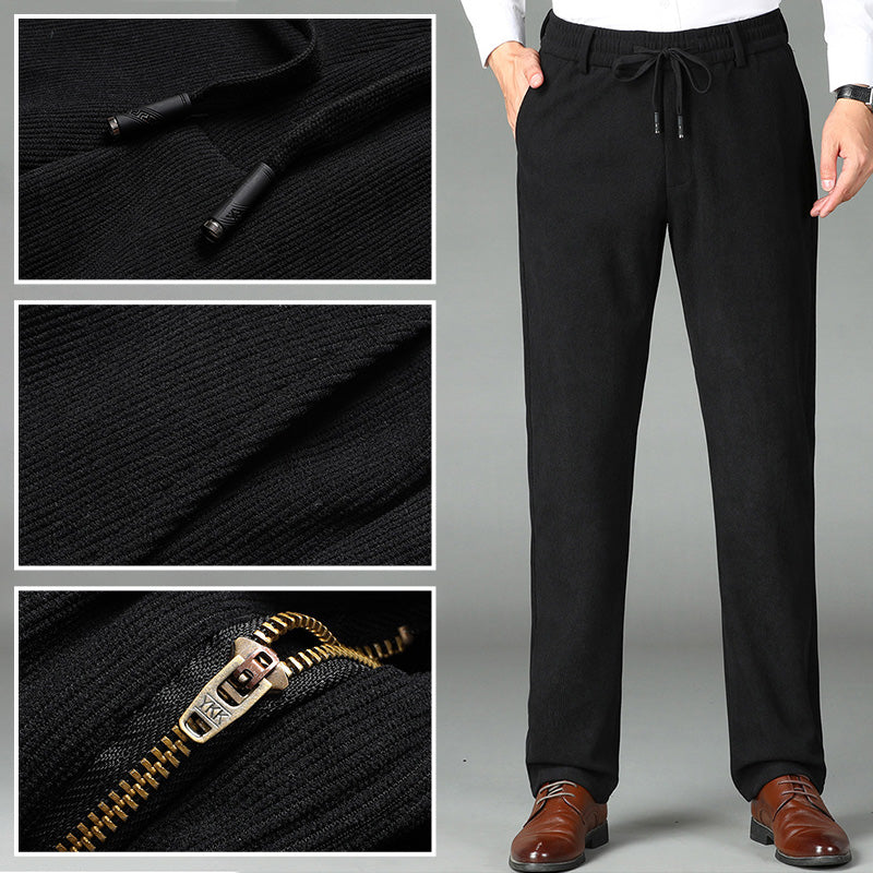 Men's Thickened Elastic Waist Corduroy Pants