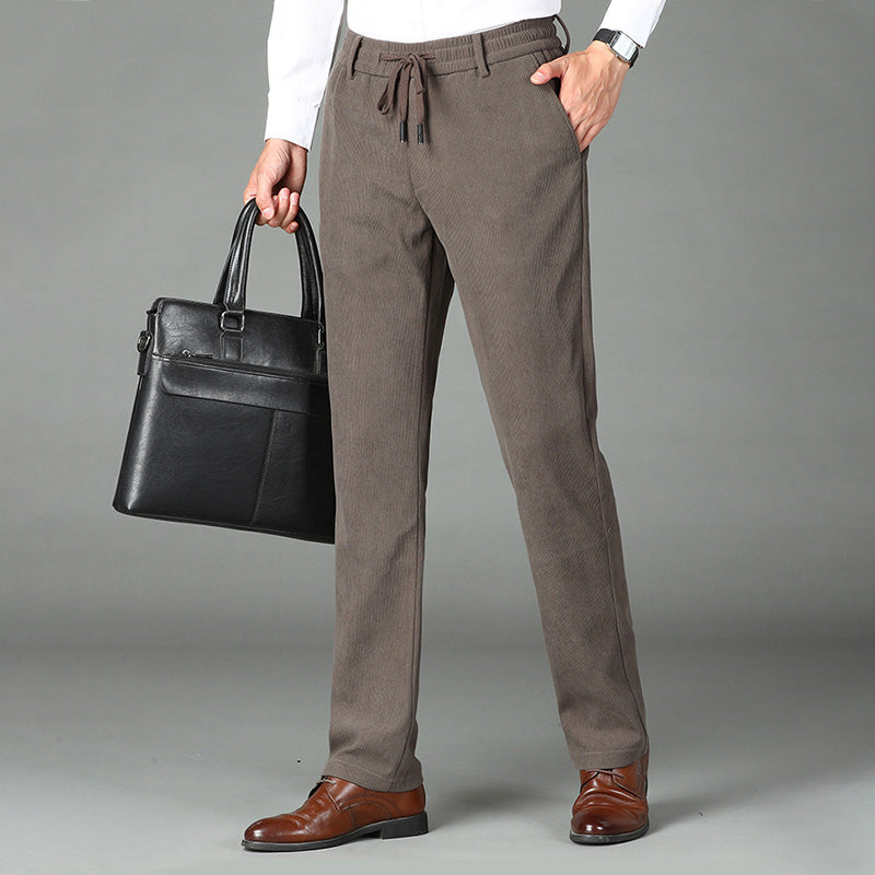 Men's Thickened Elastic Waist Corduroy Pants