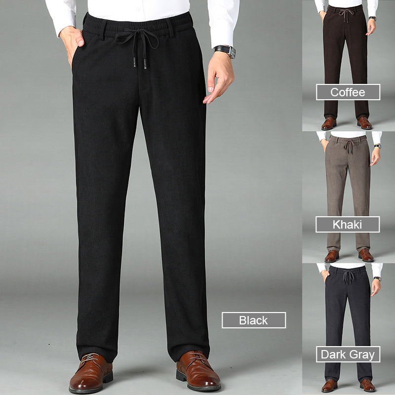 Men's Thickened Elastic Waist Corduroy Pants