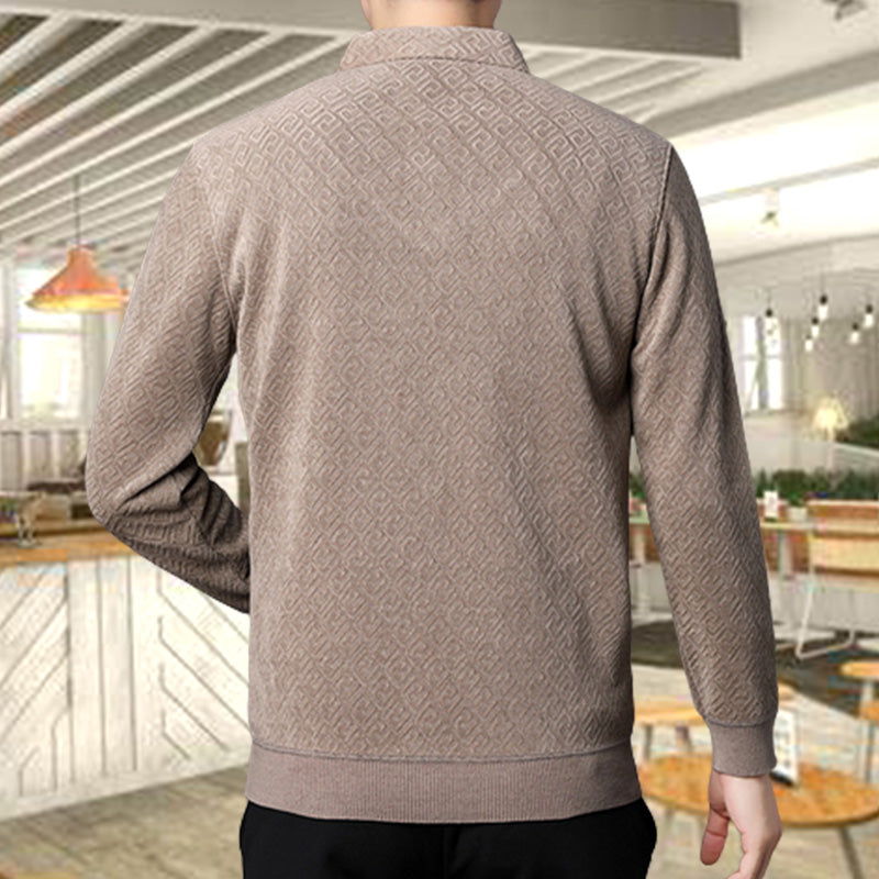 [50% OFF] Men's Plush Warm Fake 2-Piece Knitted Shirt