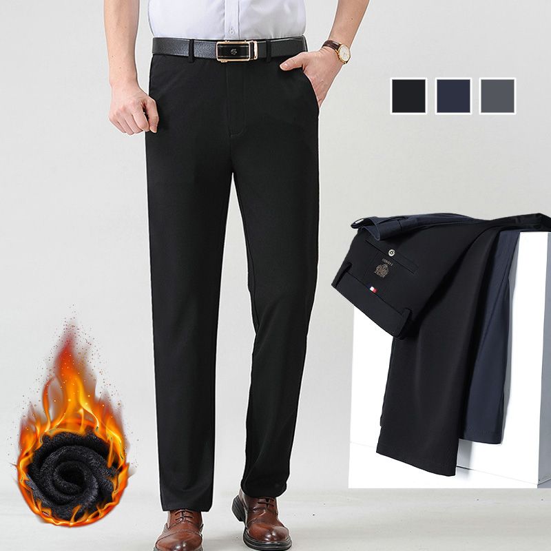 Men’s Fashionable Stretch Plush-lined Suit Pants