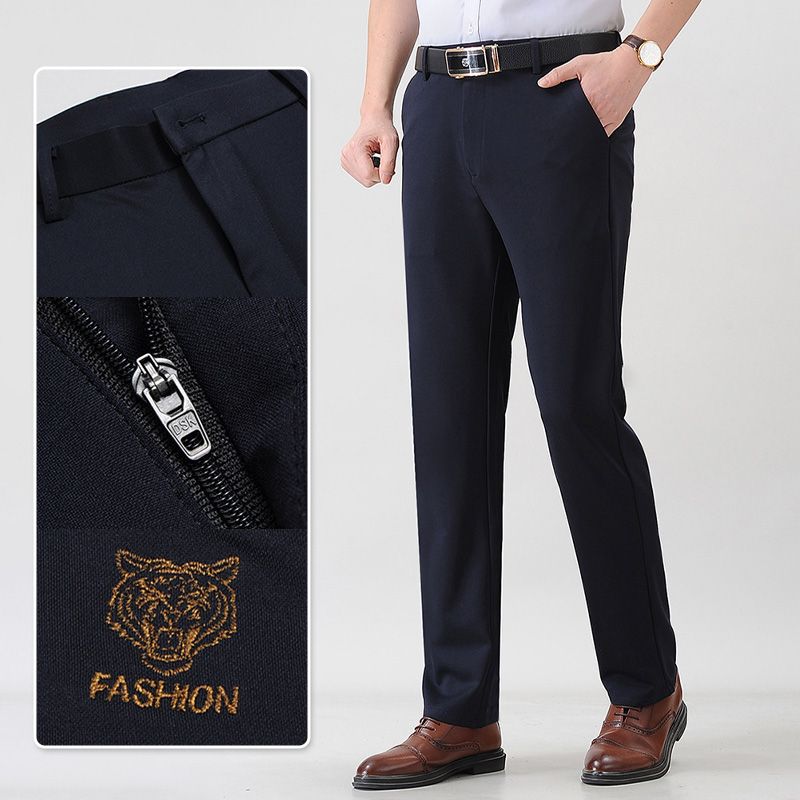 Men’s Fashionable Stretch Plush-lined Suit Pants