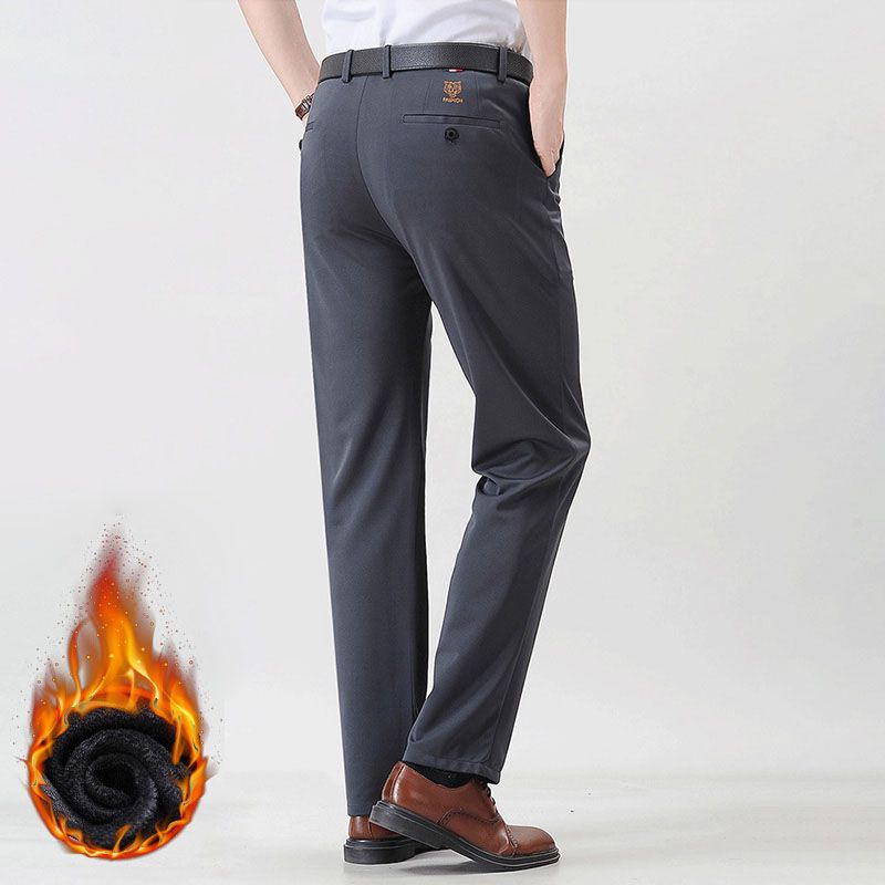 Men’s Fashionable Stretch Plush-lined Suit Pants