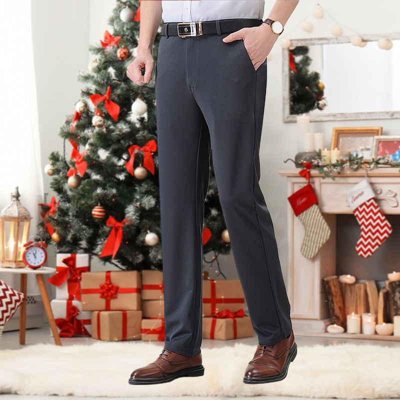 Men’s Fashionable Stretch Plush-lined Suit Pants