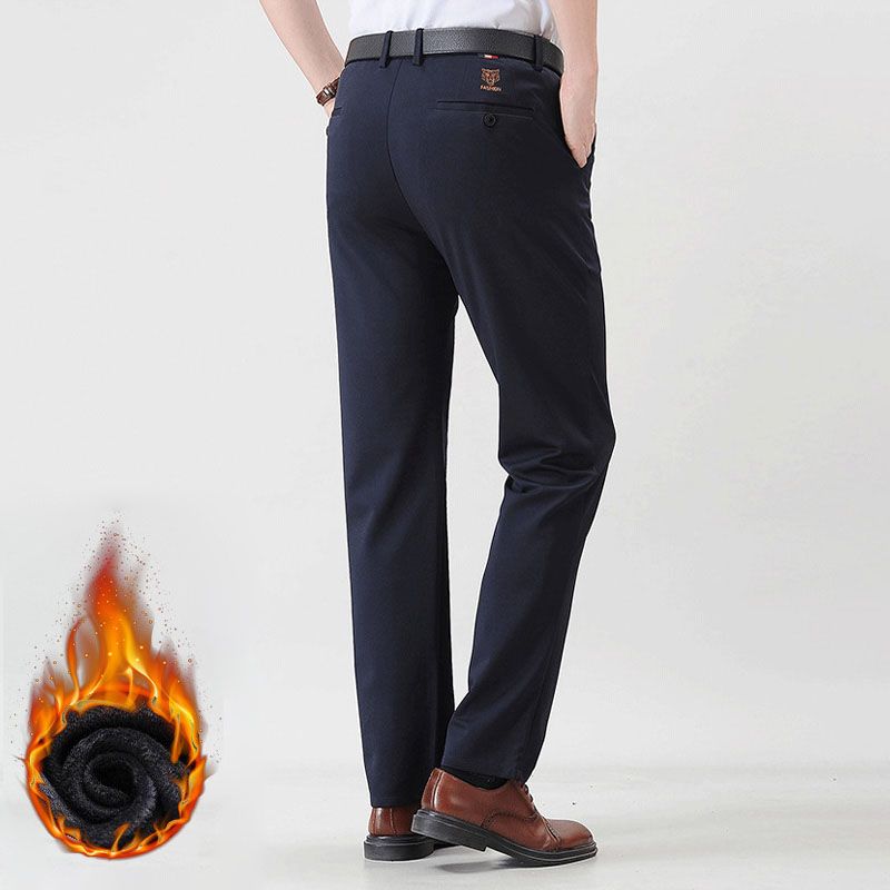 Men’s Fashionable Stretch Plush-lined Suit Pants