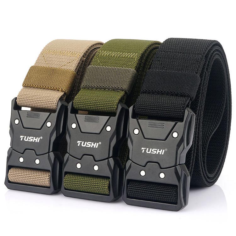 Nice Gift! Tactical Quick-release Latch Buckle Elastic Belt