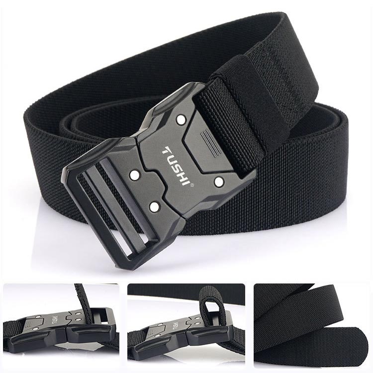 Nice Gift! Tactical Quick-release Latch Buckle Elastic Belt