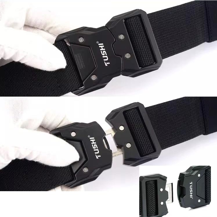 Nice Gift! Tactical Quick-release Latch Buckle Elastic Belt