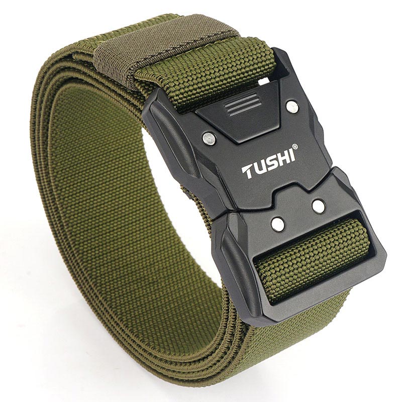 Nice Gift! Tactical Quick-release Latch Buckle Elastic Belt