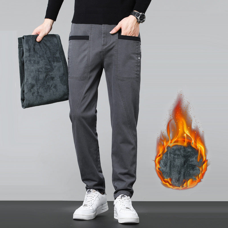 Men's Casual Stretch Straight Leg Pants with Large Pockets（50% OFF）