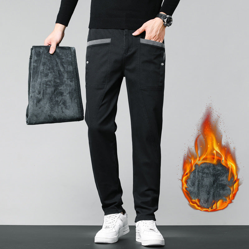 Men's Casual Stretch Straight Leg Pants with Large Pockets（50% OFF）