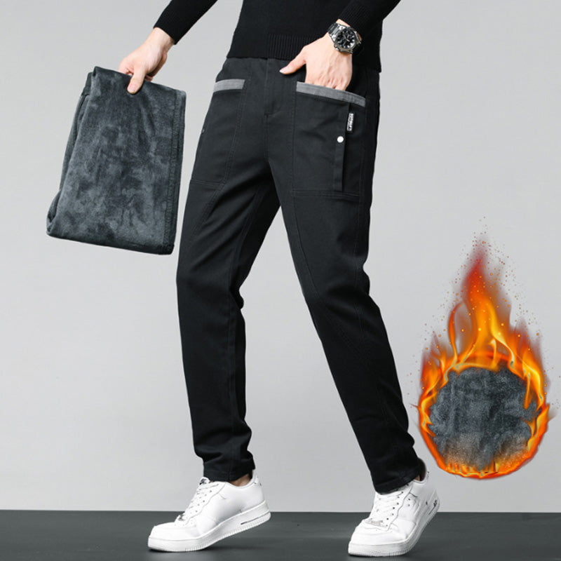 Men's Casual Stretch Straight Leg Pants with Large Pockets（50% OFF）