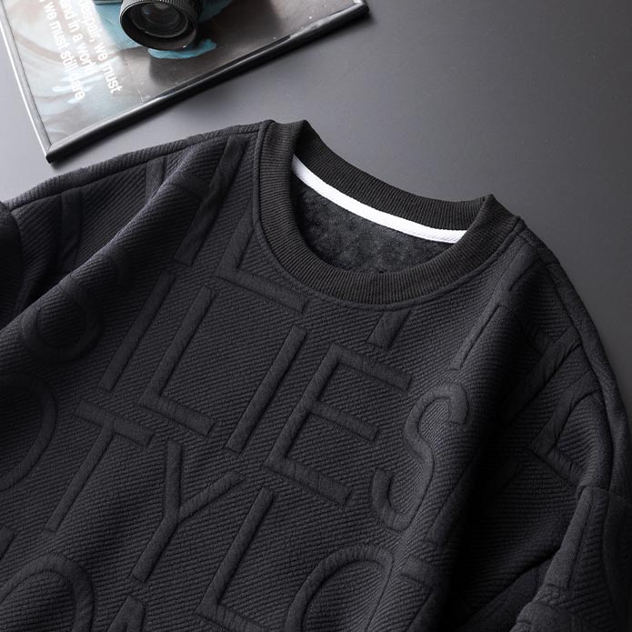 Men’s Thickened Plush-lined Round Neck Sweatshirt - Best Gift