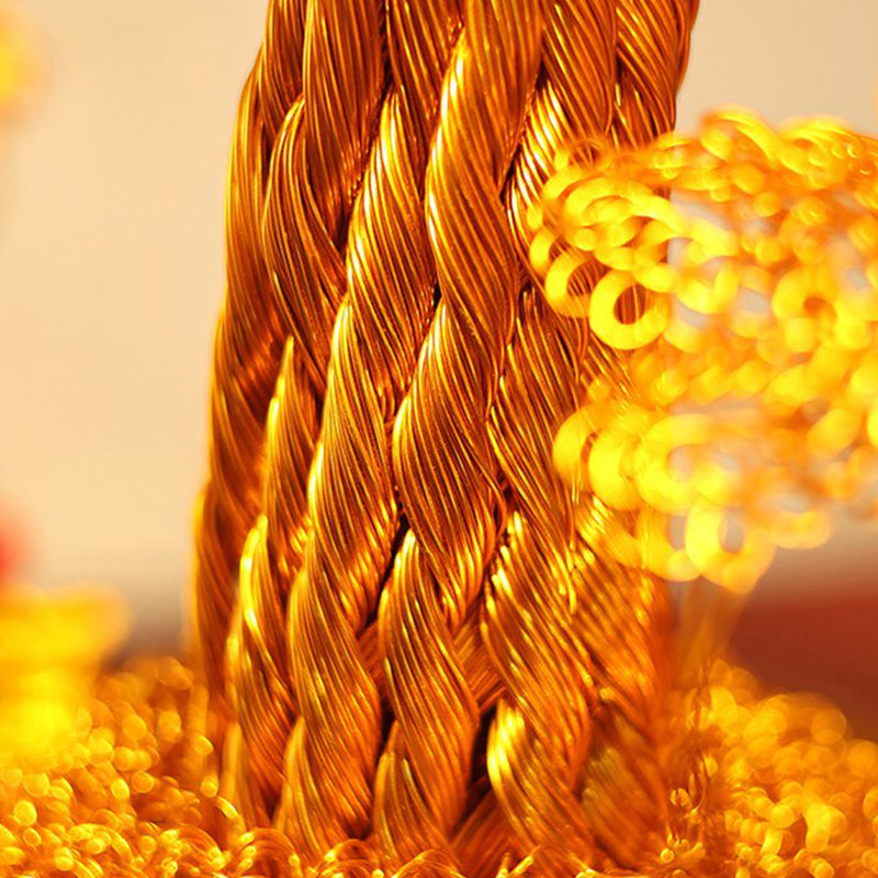 Golden Fortune Tree (Handmade knitting)