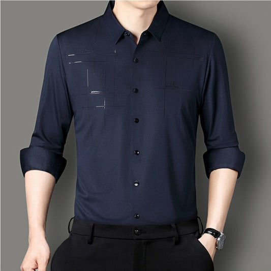 Men's Long Sleeve Wrinkle Resistant Shirt