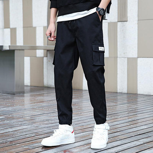 Solid Color Unlined Cargo Pants