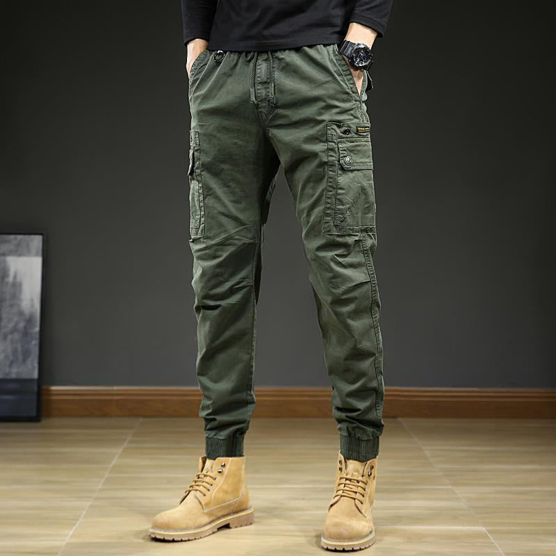 Men's Fashion Casual Multi-Pocket Tapered Sweatpants