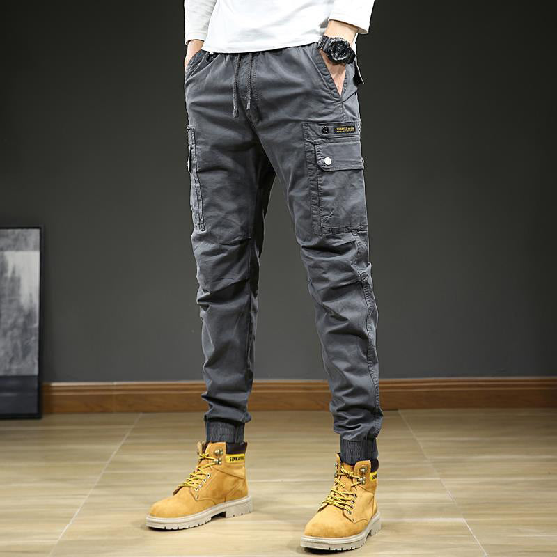 Men's Fashion Casual Multi-Pocket Tapered Sweatpants