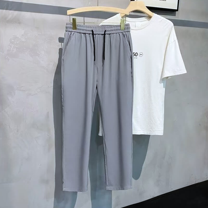 Summer breathable loose straight trousers