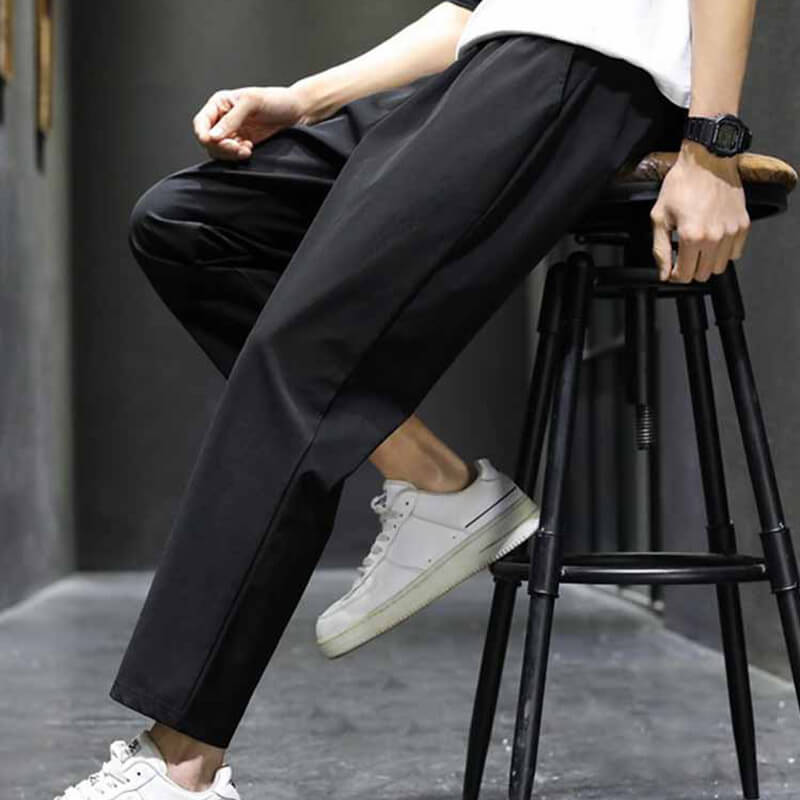 Summer breathable loose straight trousers