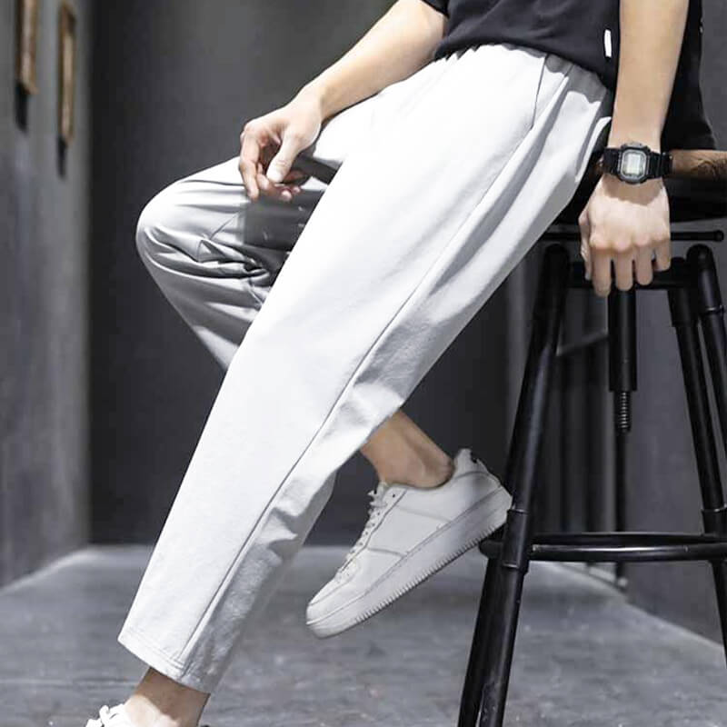 Summer breathable loose straight trousers